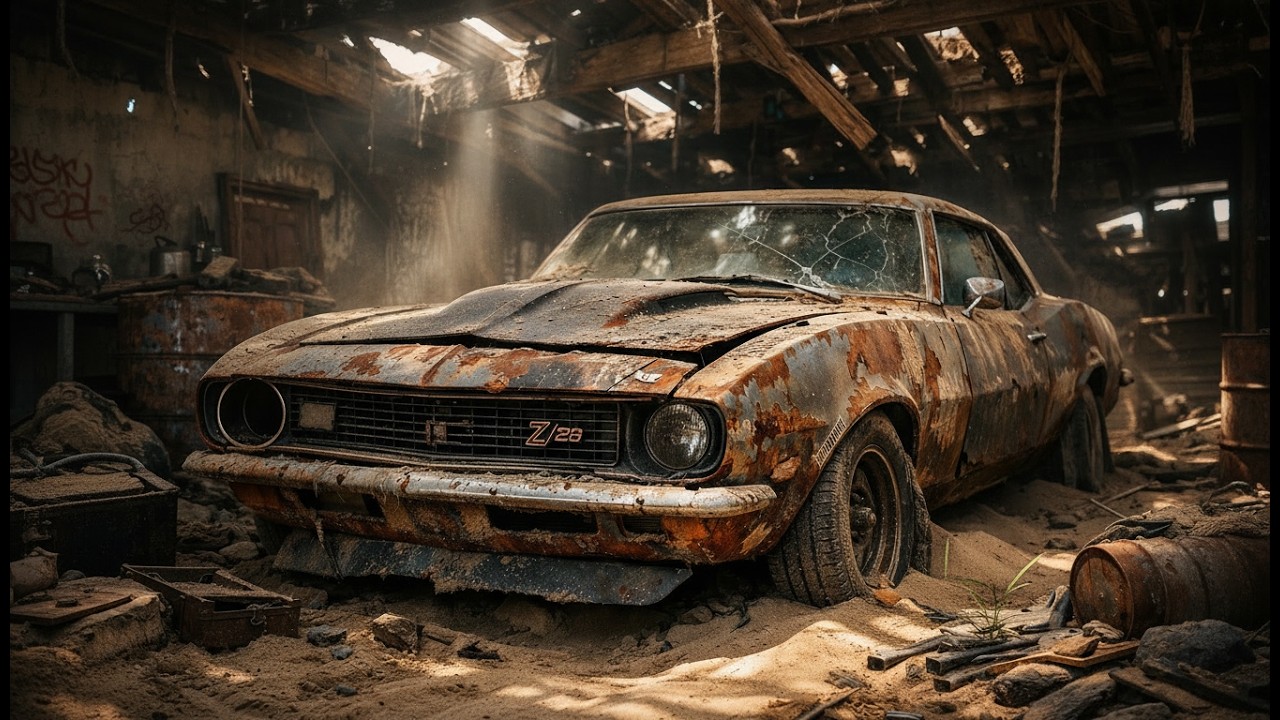 ASMR Car Restoration Full Rebuild of 1968 Chevrolet Camaro Z/28 Desert Rust Find from Abandoned
