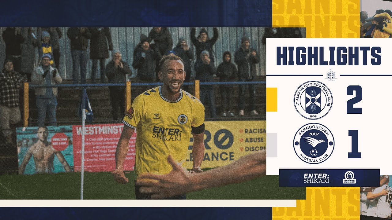 HIGHLIGHTS | St Albans City vs Farnborough Town | National League South | 6th January 2024