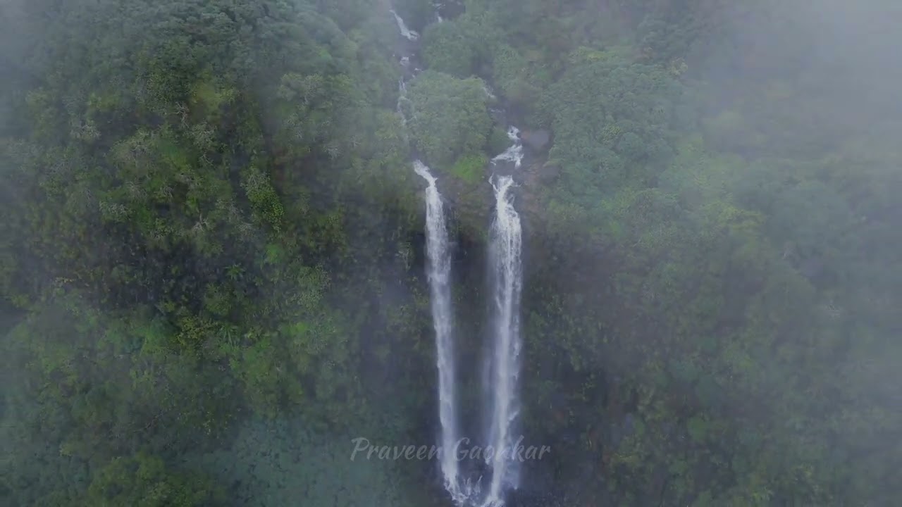 mangeli waterfall drone view😍