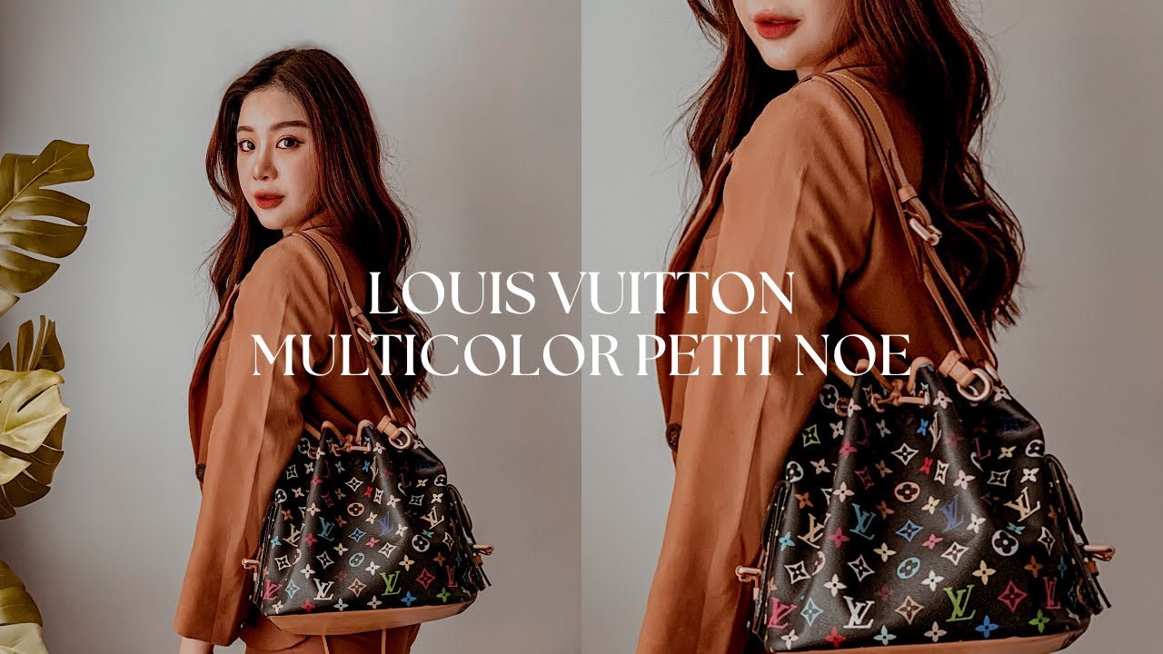 LOUIS VUITTON MULTICOLOR PETIT NOE REVIEW | LV路易威登包包开箱 | LV黑三彩水桶 | SHINI LOLA