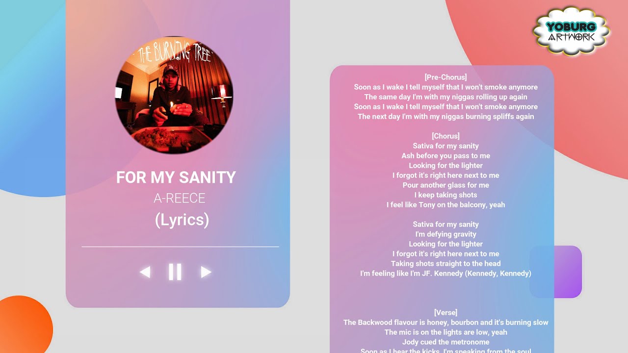 A REECE - FOR MY SANITY (lyrics)