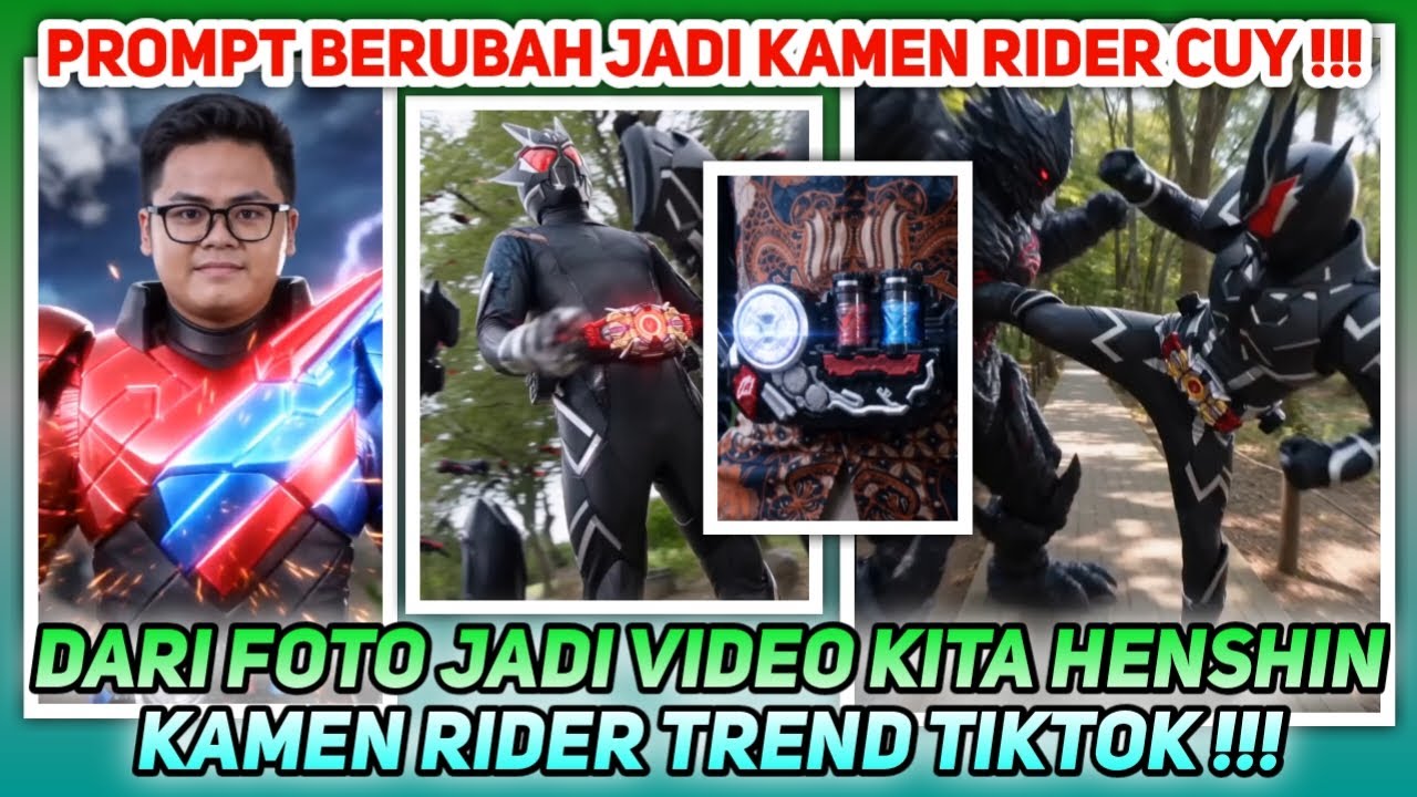 Cara Edit Video Berubah Jadi Kamen Rider Viral Di Tiktok