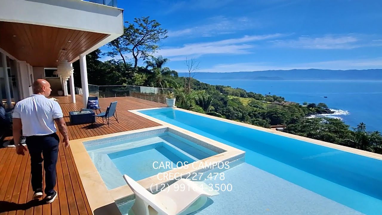 Casa em Ilhabela-SP. Venda.Vista Panorâmica para o mar.Em Condomínio Pé na Areia. R$ 6.200.000,00.