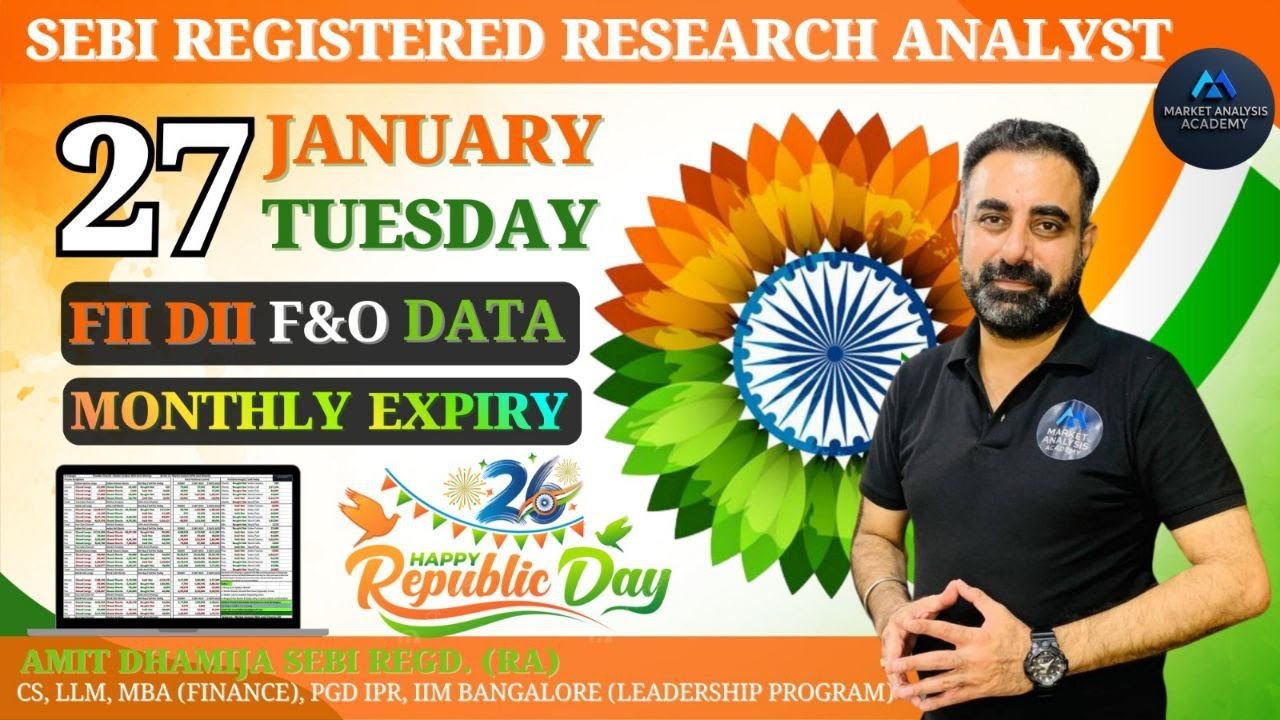 FII DII F&O DATA  Nifty Expiry BankNifty Sensex Prediction Tomorrow Tuesday 27 January 26