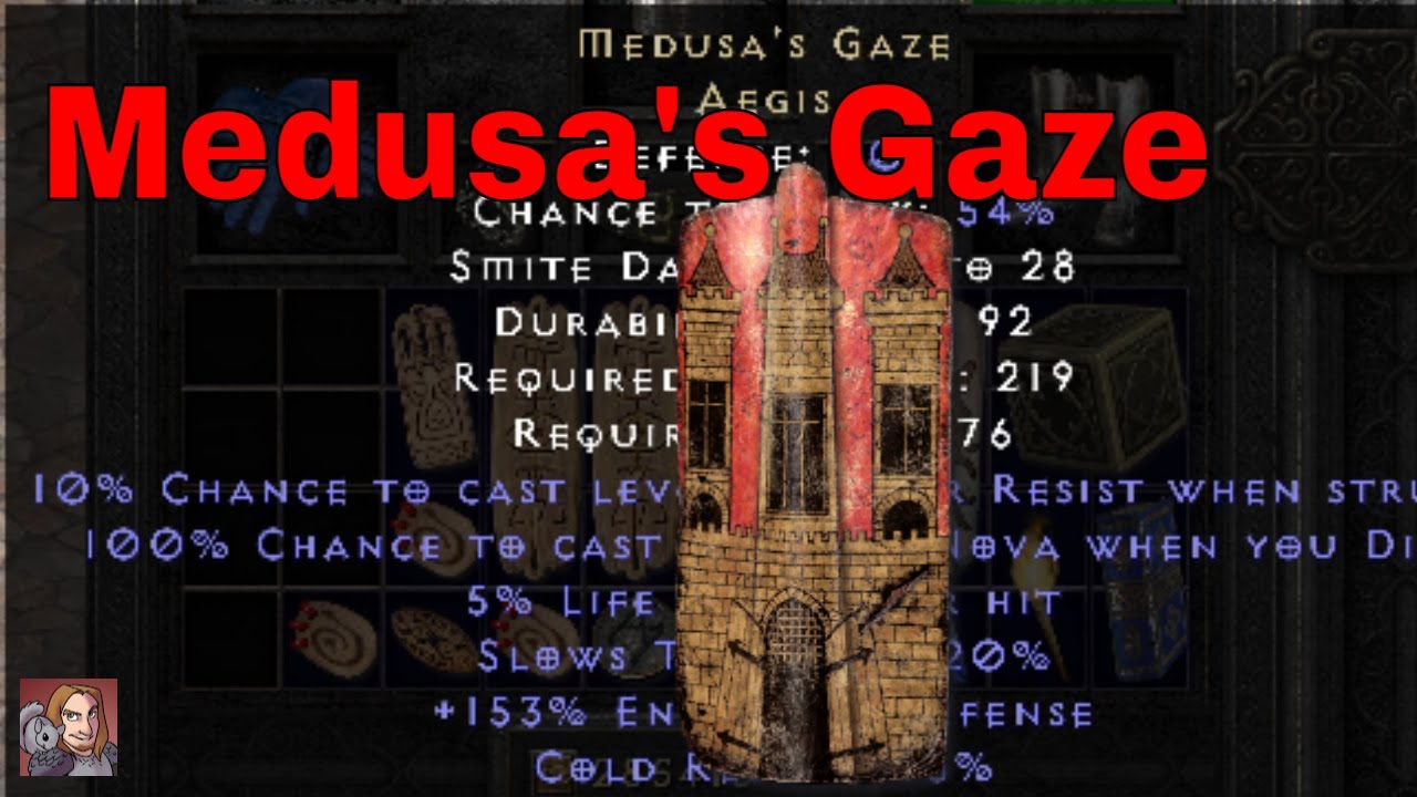 D2R Unique Items - Medusa's Gaze (Aegis)