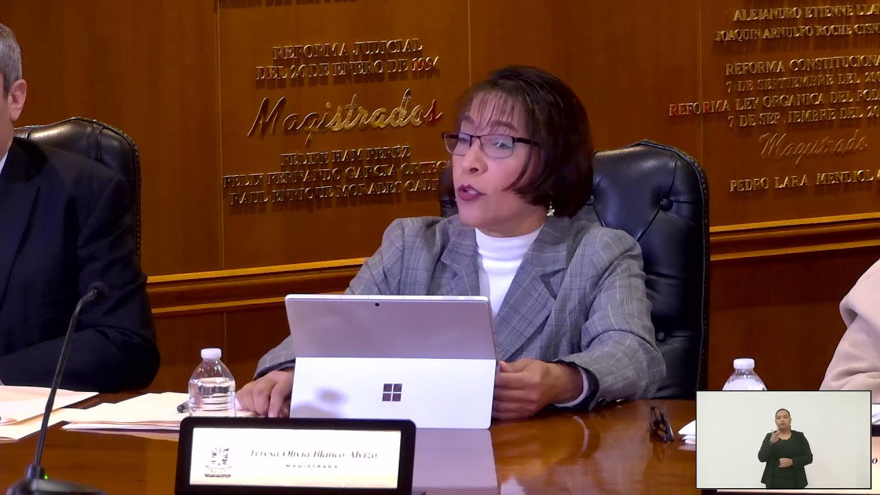 Sesión del Pleno del Supremo Tribunal de Justicia del Estado de Tamaulipas.