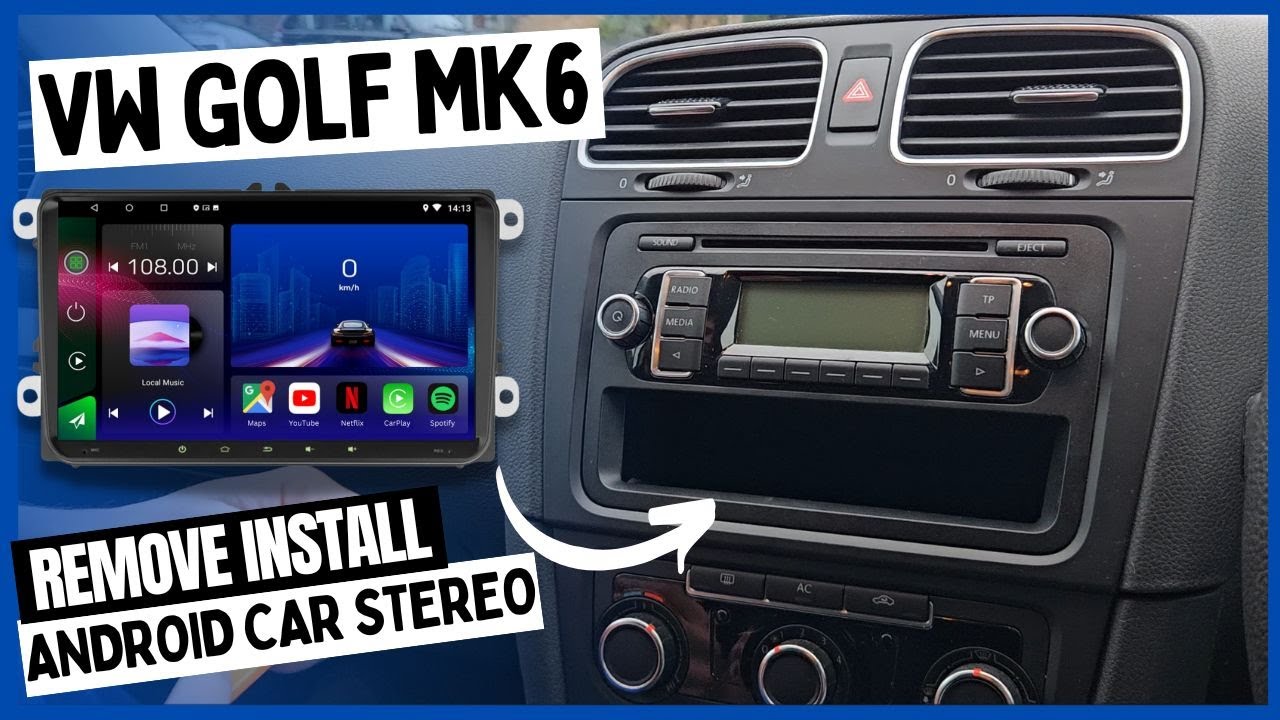Удаление, установка и настройка магнитолы на Android для VW Golf MK6 Volkswagen Pluscenter