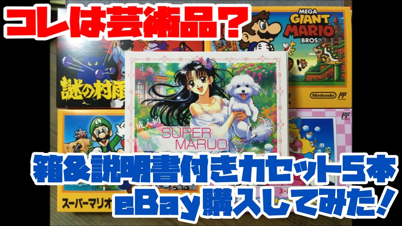 【ファミコン】コレは芸術品？箱説付きカセット5本をeBay購入してみた！