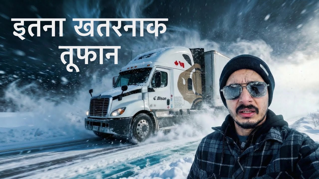 Snow storm me fass gya || Bad road conditions due to big snow storm