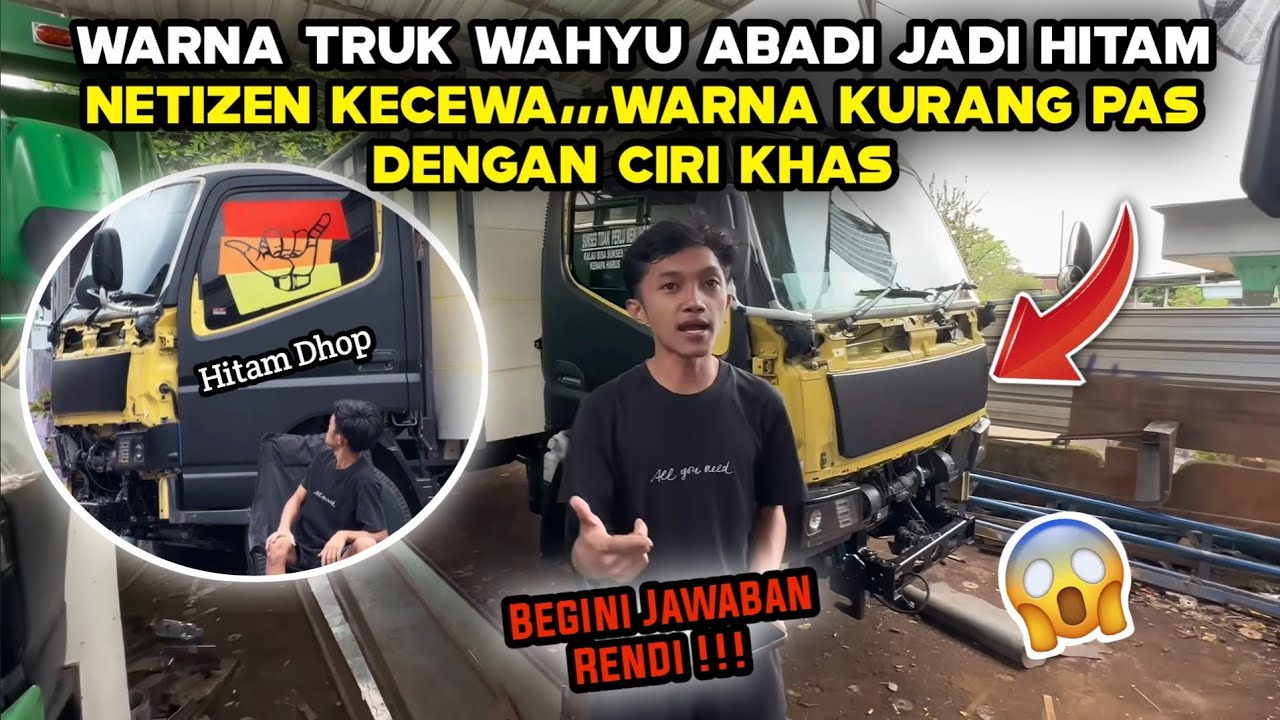 TRUK WAHYU ABADI DICAT HITAM‼️ NETIZEN KECEWA…JAWABAN RENDI DI LUAR DUGAAN 😱🔥