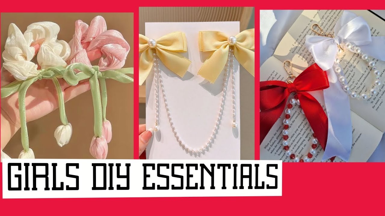 3 DIYs Every Girl Should Try 💖 | Cute Hairclips, Scrunchie & Keychain&rdquo;