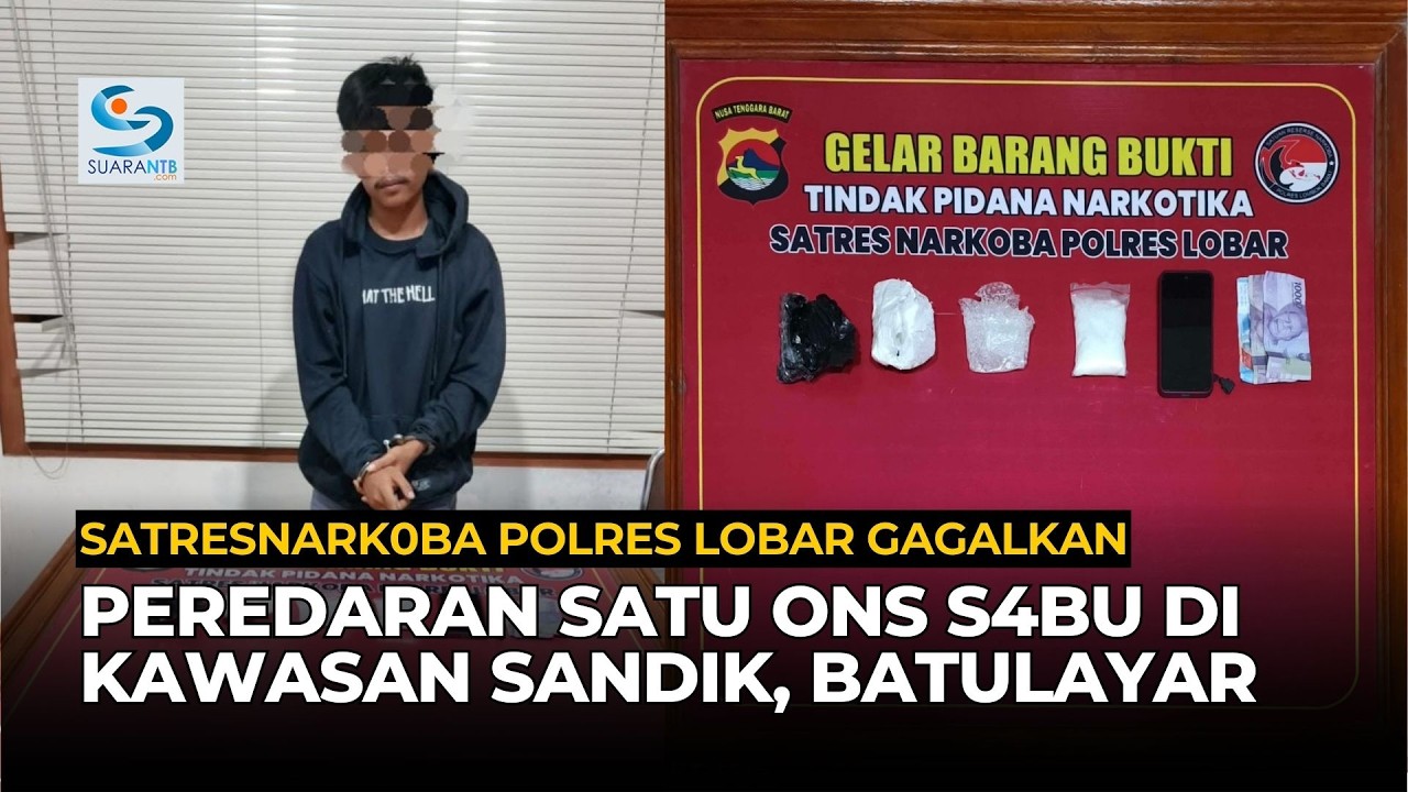 Satresnark0ba Polres Lobar Gagalkan Peredaran Satu Ons S4bu di Kawasan Sandik, Batulayar