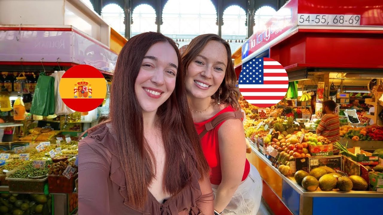 guiri alucina con un auténtico mercado español con una malagueña 🇺🇸🇪🇸