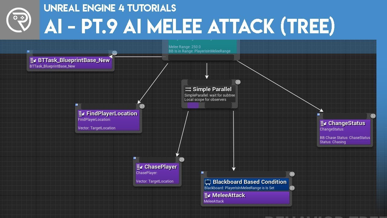 Unreal Engine 4 Tutorial - AI - Part 9 Melee Attacks (Behaviour)