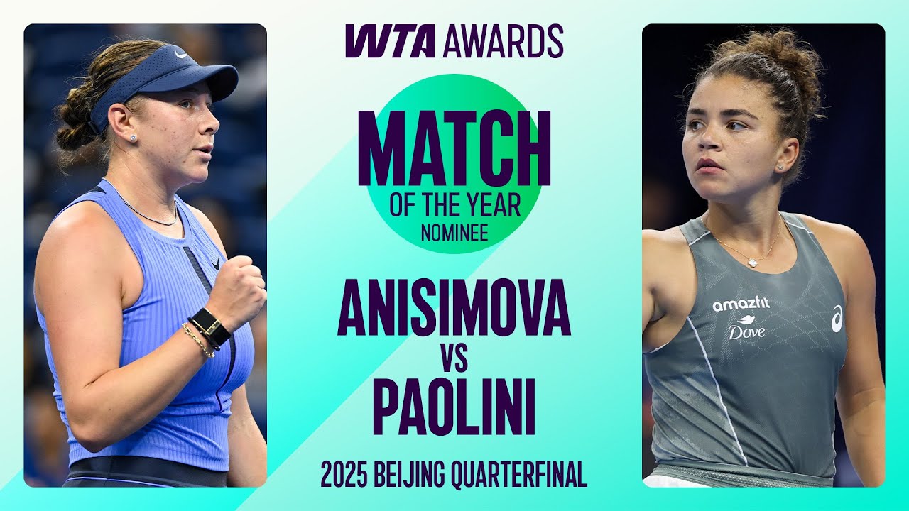 Amanda Anisimova vs. Jasmine Paolini | 2025 Beijing Quarterfinal | WTA Match Highlights