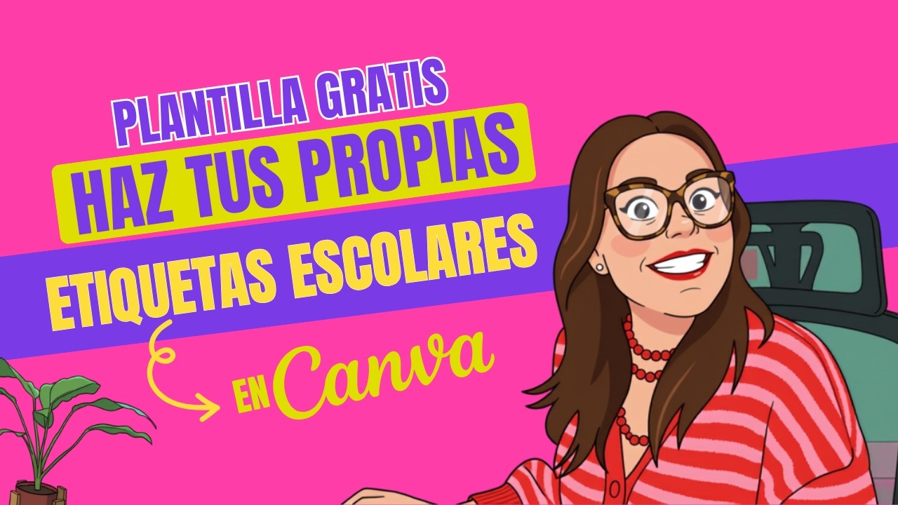 Cómo hacer etiquetas escolares en Canva | Plantilla editable GRATIS 💻⭐