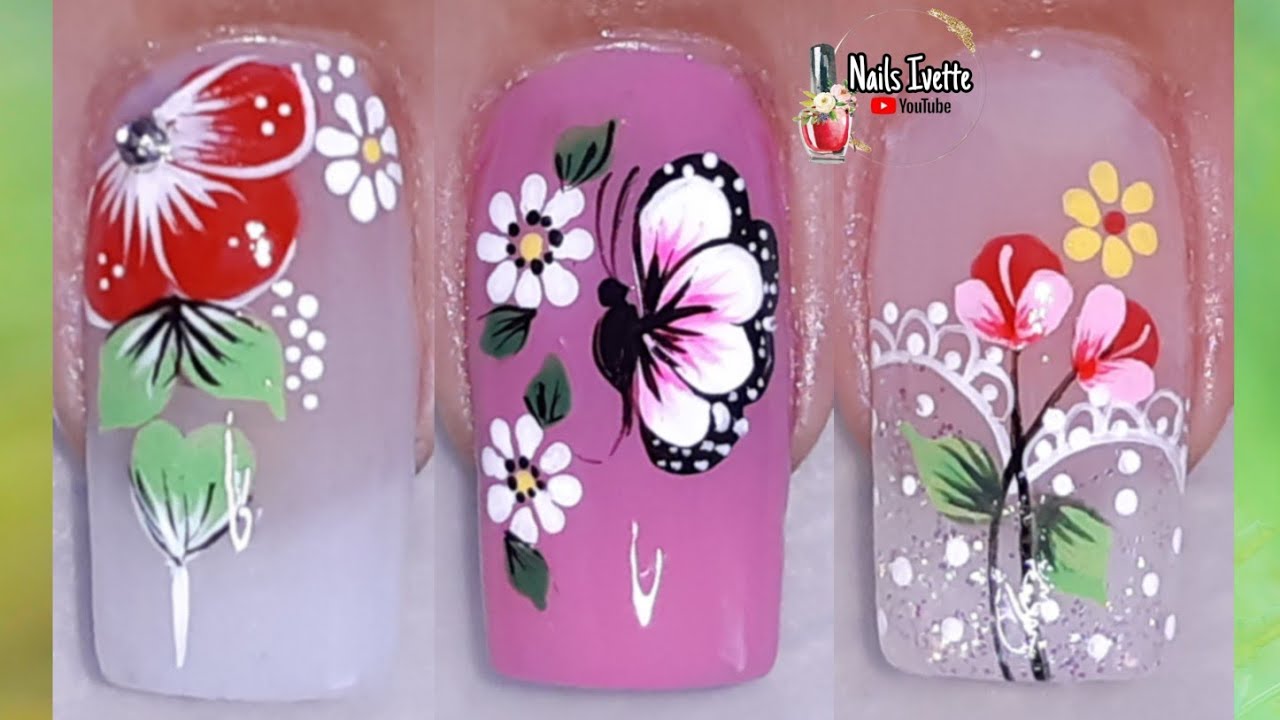 3 modelos de decoración de uñas/diseños de uñas variados y bonitos/tutoriales de decoración de uñas