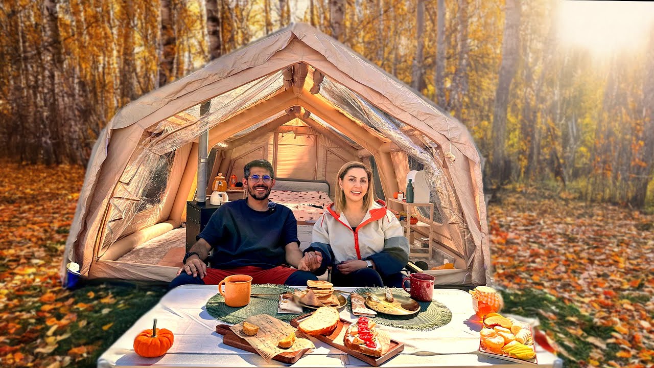 Cozy Autumn Camping | Bal Kabağının İçinde Yemek Pişirdik! 🎃