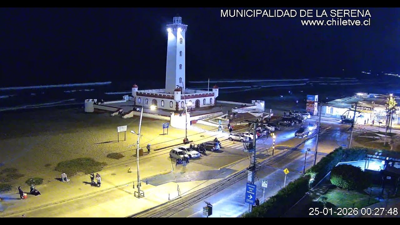Cámara en Vivo y Directo desde Faro La Serena Chile - Gentileza Municipalidad La Serena