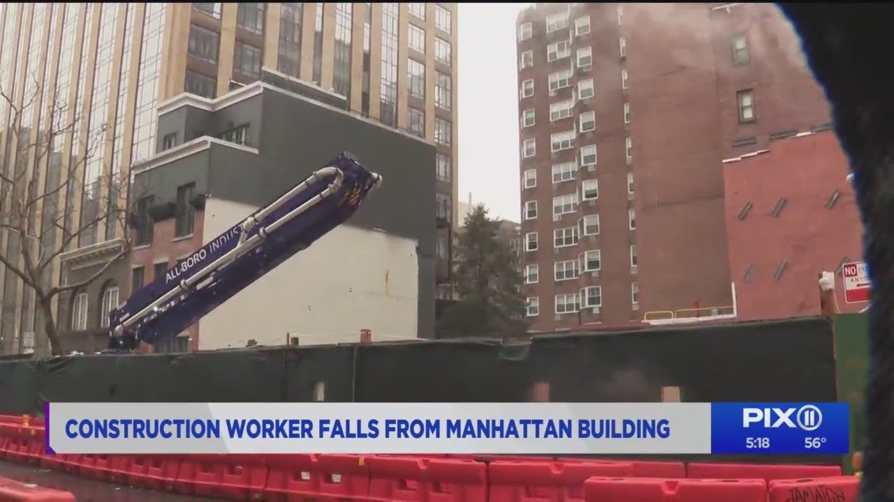 NYC construction worker survives 15-foot fall: officials