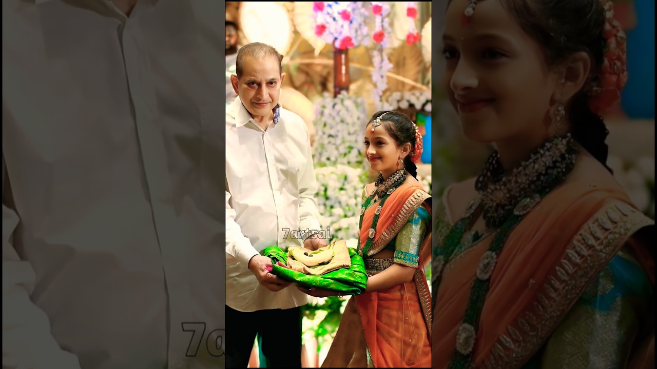 💞Superstar Krishna's💞 granddaughters' half-saree function 