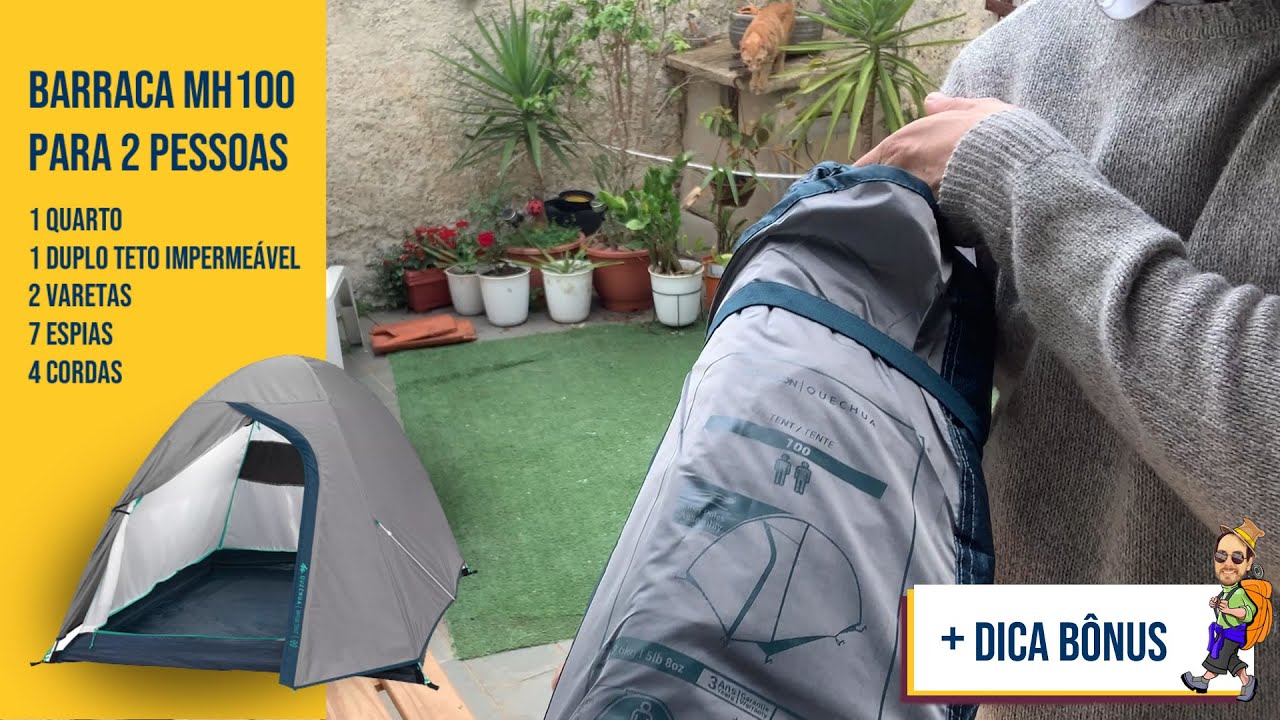 BARRACA QUECHUA MH100 DECATHLON PARA 2 PESSOAS