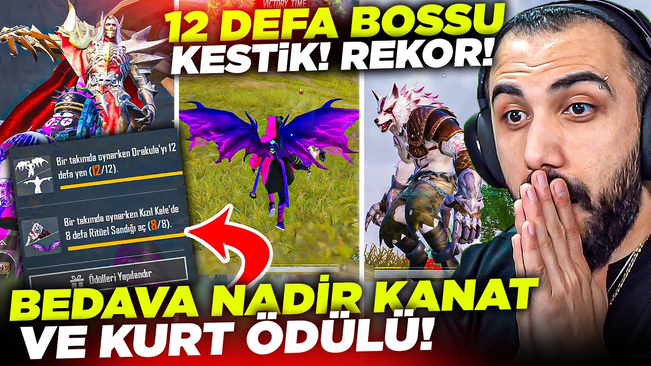 YENİ MODDA 12 DEFA BOSSU KESİP EN NADİR MOR KANAT VE KURTU AÇTIK! 😱 (DÜNYA'DA İLK!) | PUBG MOBILE