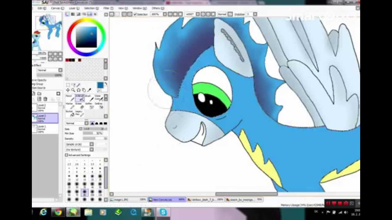 MLP Rainbow and Soarin for painted blizzard (SPEEDPAINT)