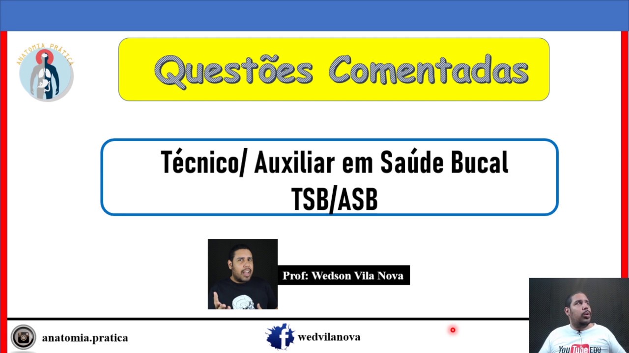 Resoluções de questões de concurso público para ASB e TSB - Professor Wedson Vila Nova