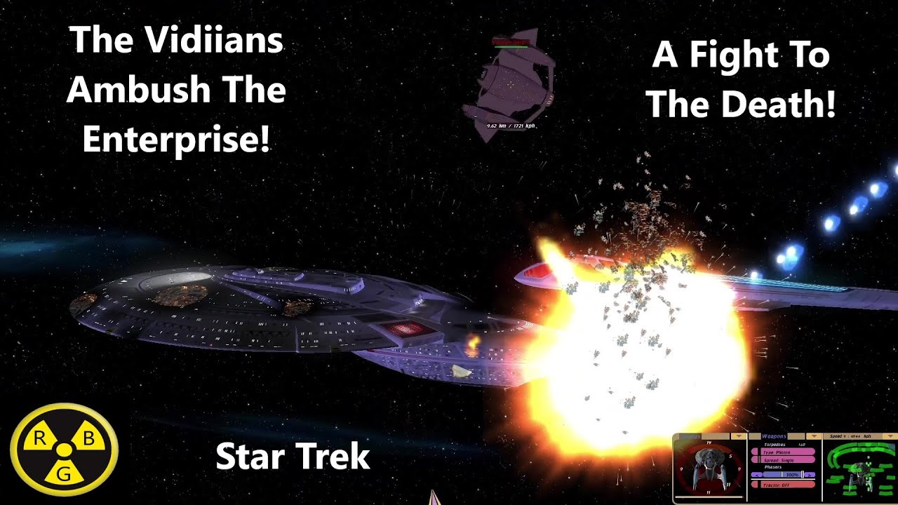 USS Enterprise E VS 3 Vidiian Ships | AMBUSH | Long Battle | Star Trek Ship Battles | Bridge Command