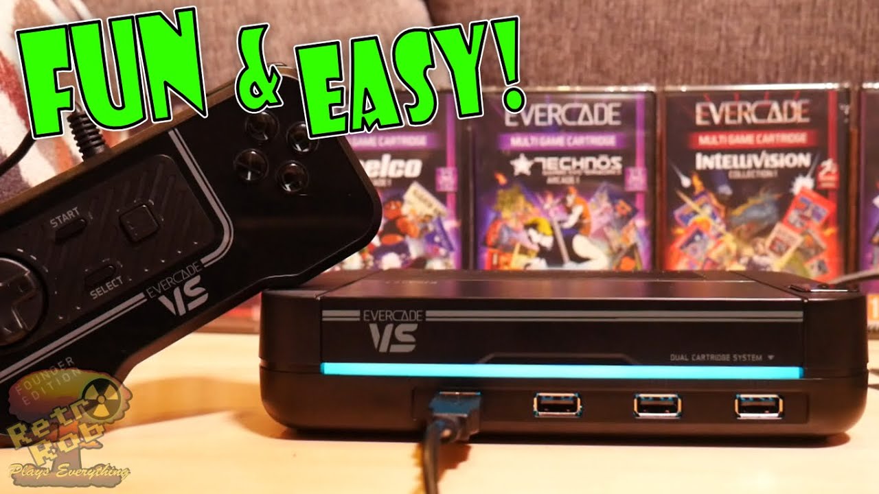 Evercade VS Founder Ed.  Unboxing Gameplay and Thoughts