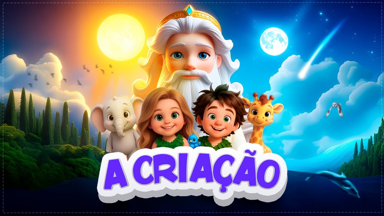 Deus Criou o Mundo - Canção Bíblica Infantil Animada (Louvor para Crianças)