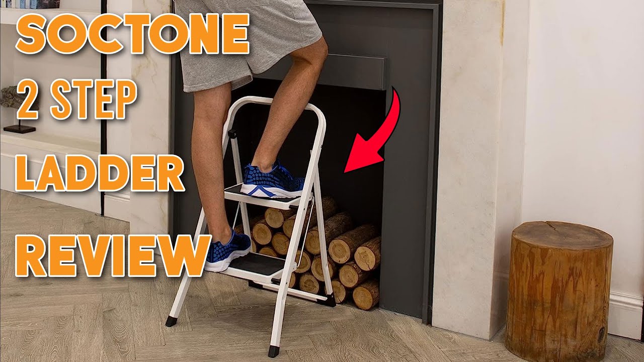 Soctone 2 Step Ladder, Lightweight Folding Step Stools - Perfect Folding Solution!
