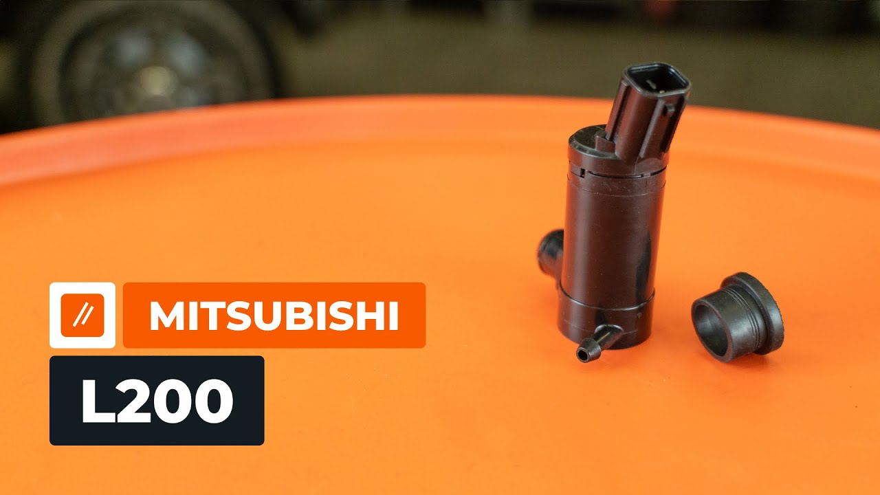 How to replace the windscreen washer pump on the MITSUBISHI L200 KA [AUTODOC TUTORIAL]