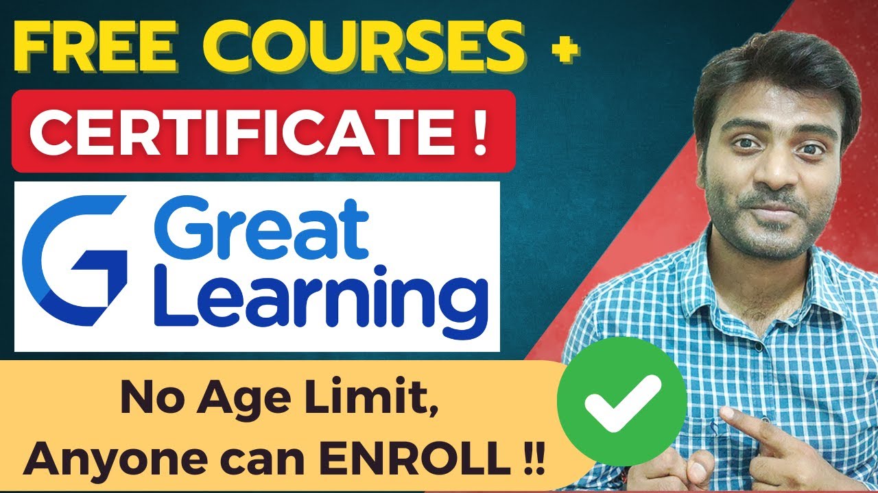 Get Free Courses + Certificate from Great Learning | 100% Free Courses 2025
