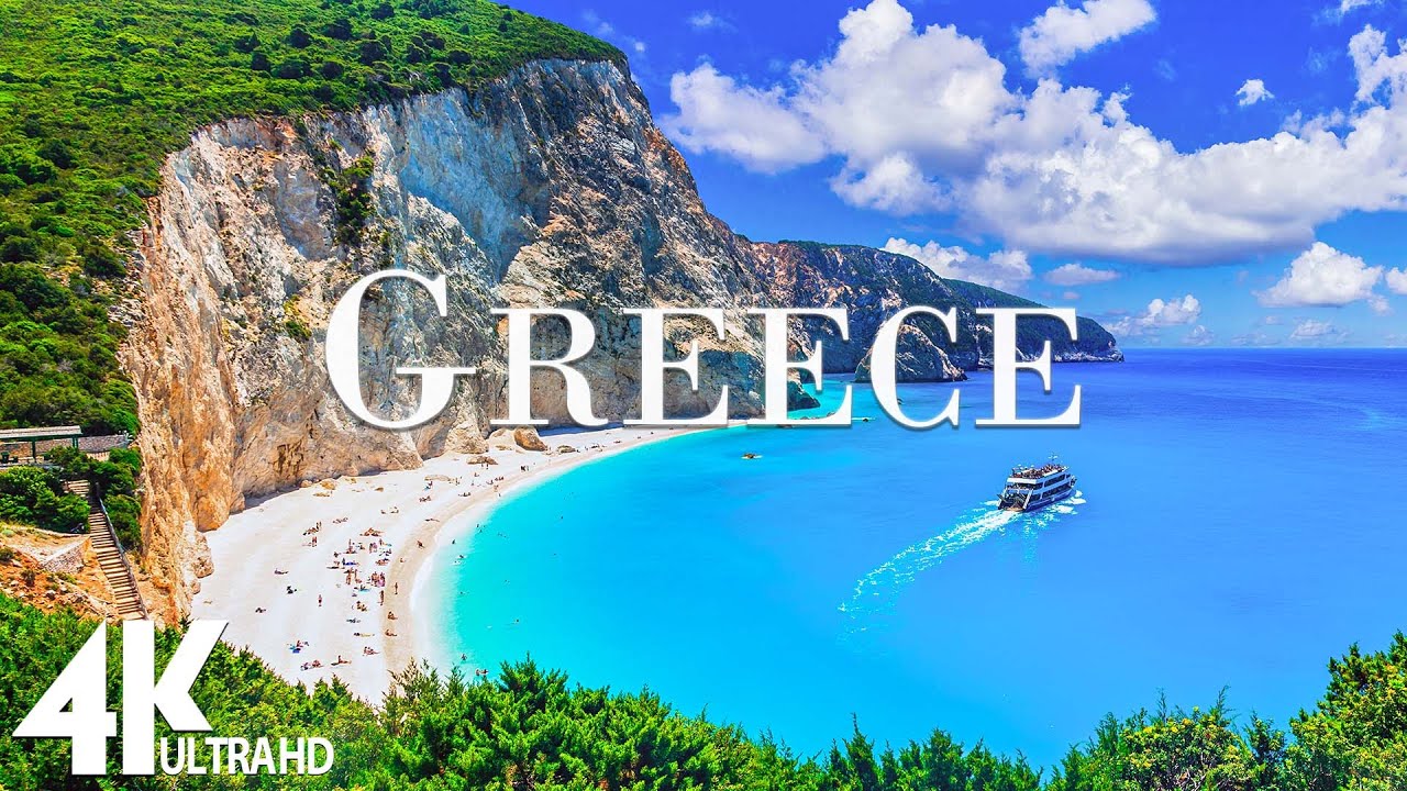FLYING OVER GREECE (4K UHD) - Relaxing Music Along With Beautiful Nature Videos - 4K Video HD