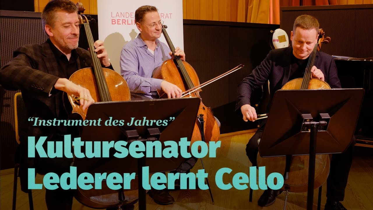 Das Cello ist das Instrument des Jahres, Star-Cellist Quandt unterrichtet Kultursenator Ledeer