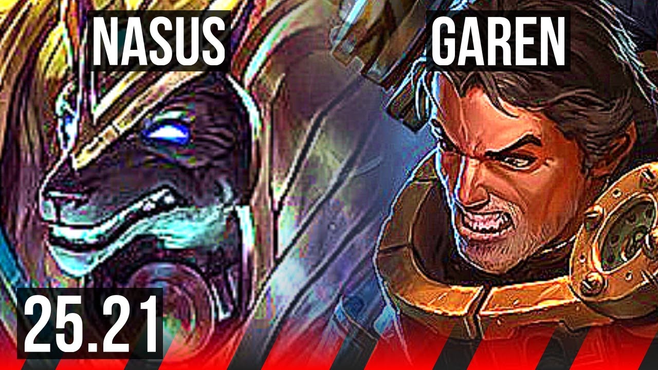 NASUS vs GAREN (TOP) | 9/0/10, Legendary | EUW Diamond | 25.21