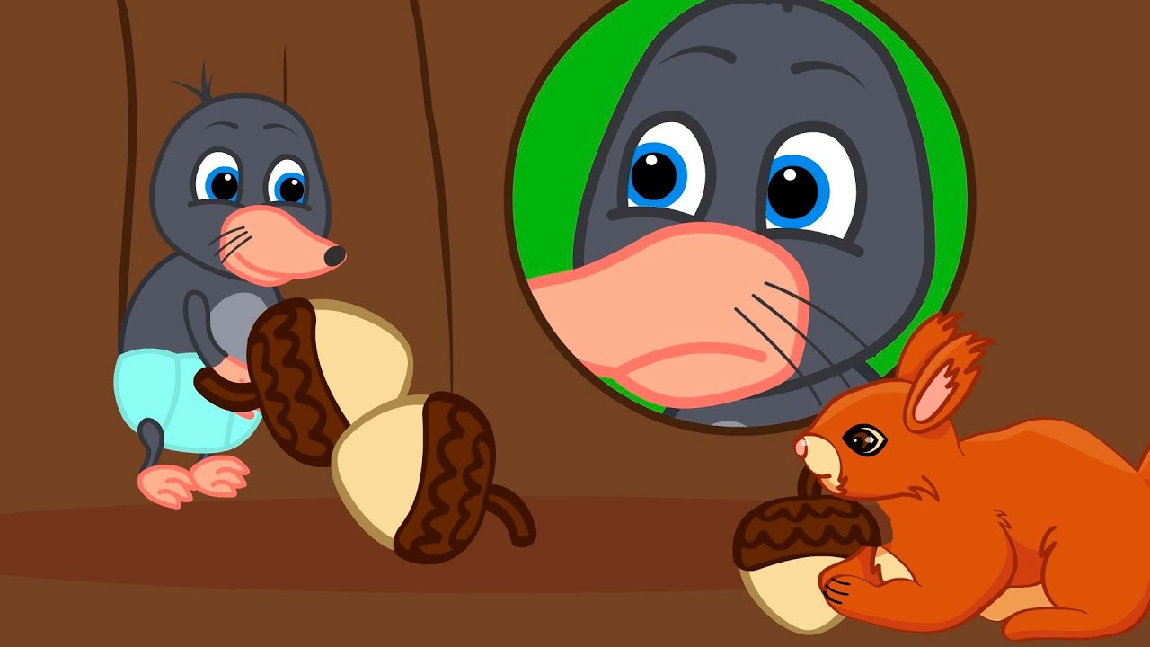Benny Mole and Friends - Squirrel hollow Cartoon for Kids