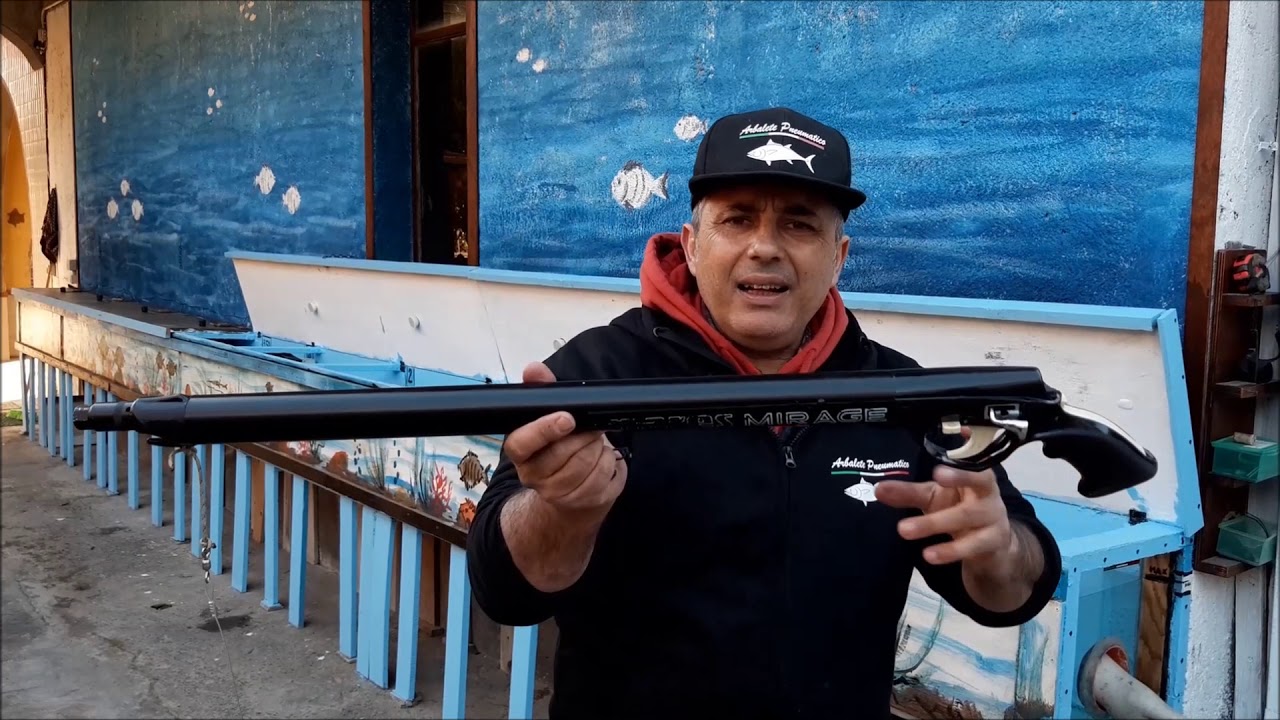 PESCA SUB: Fucile subacqueo  MARES MIRAGE . caratteristiche   comparazione con ARBALETE PNEUMATICO.