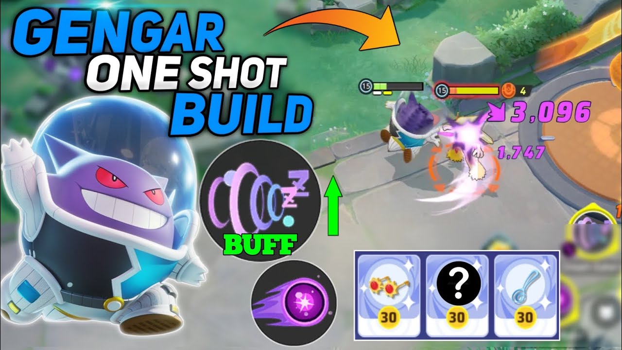 Try this build of Gengar to deal One Shot Damage with Dream Eater! Best build Pokemon unite