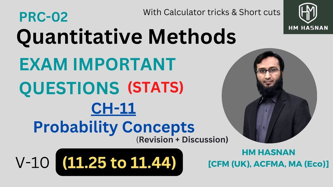 QM (CH-011) 11.25 to 11.44 l Important Questions l Revision + Discussion.