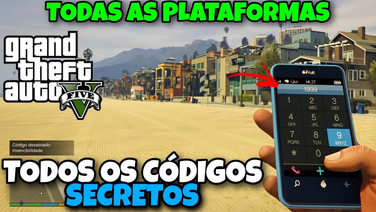 TODOS OS CÓDIGOS SECRETOS GTA 5 - PC/PS3/X360/PS4/XONE/SERIES E PS5