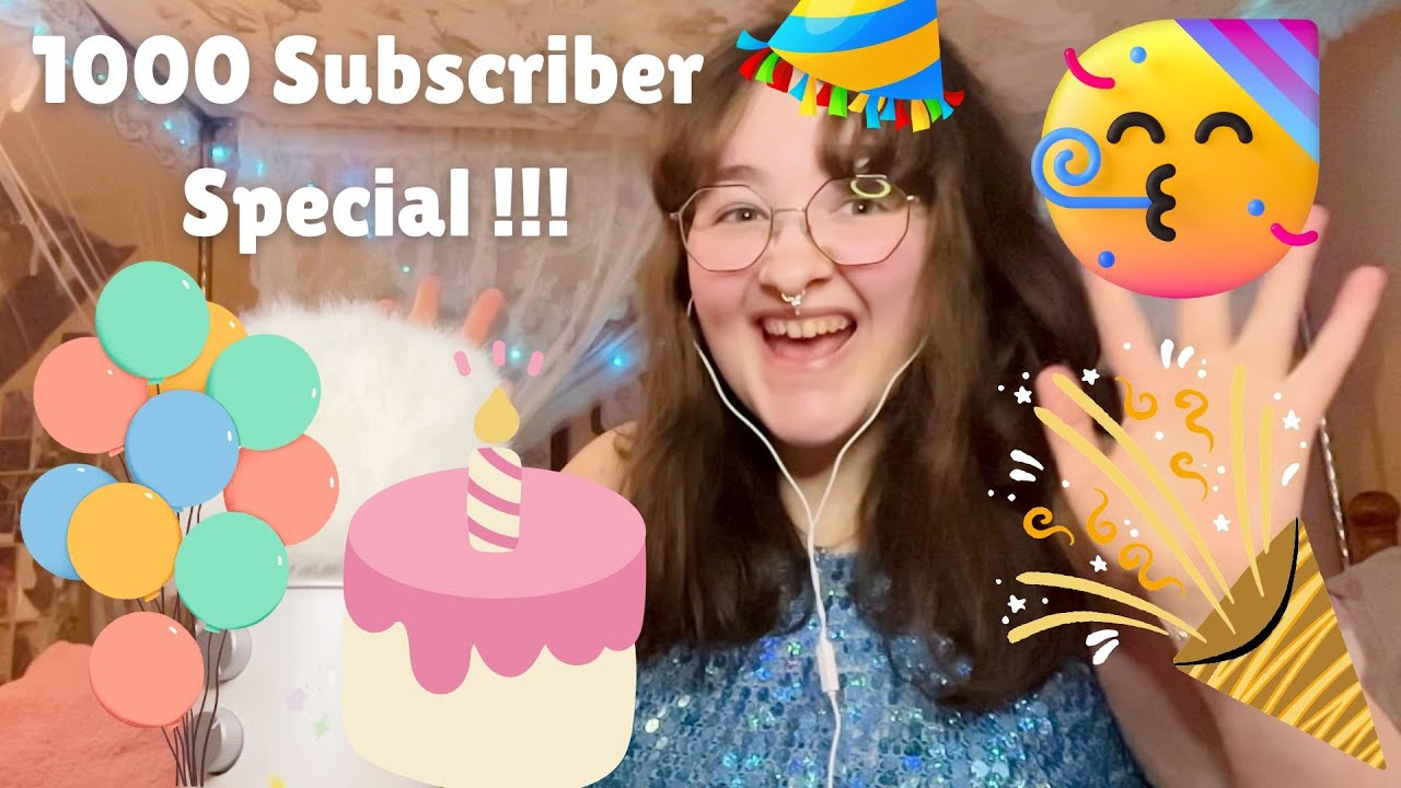 ASMR 1000 Subscriber SPECIAL (Taba Squishy chewing, Kisses, Om nom nom, Mouth sounds)
