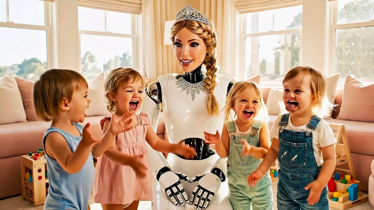 Robot Babysitter Handles 5 Mischievous Babies in the Cutest Way Ever 🤖🍼❤️
