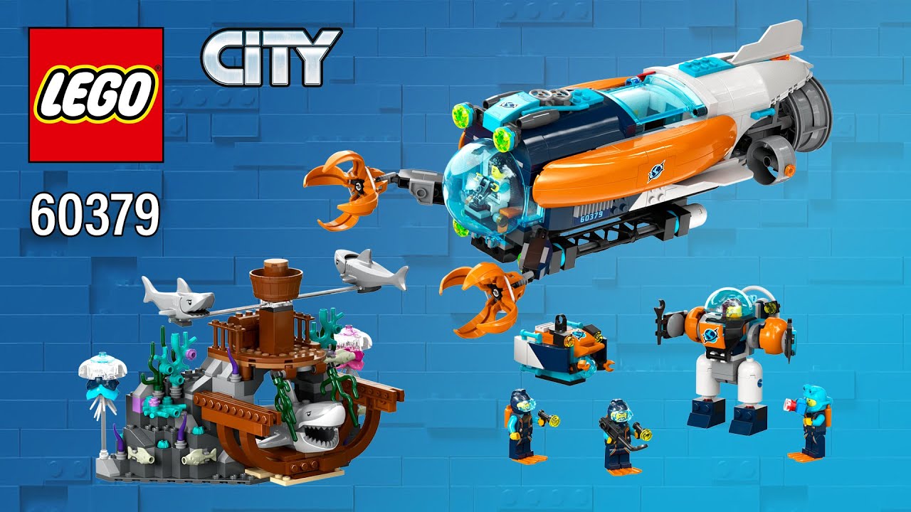 LEGO&reg; City Deep-Sea Explorer Submarine (60379)[842 pcs] Building Instructions @TopBrickBuilder