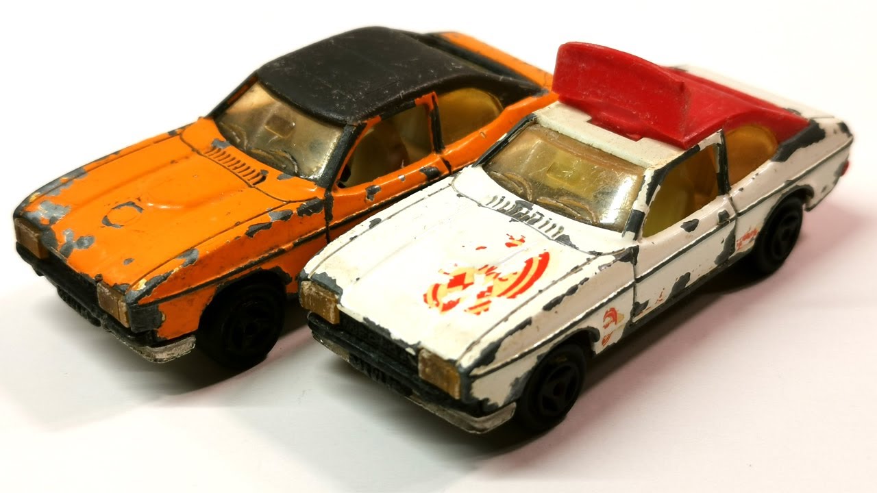 Реставрация Majorette Ford Capri № 251. Отливка игрушечной модели. Два Форда разных цветов.