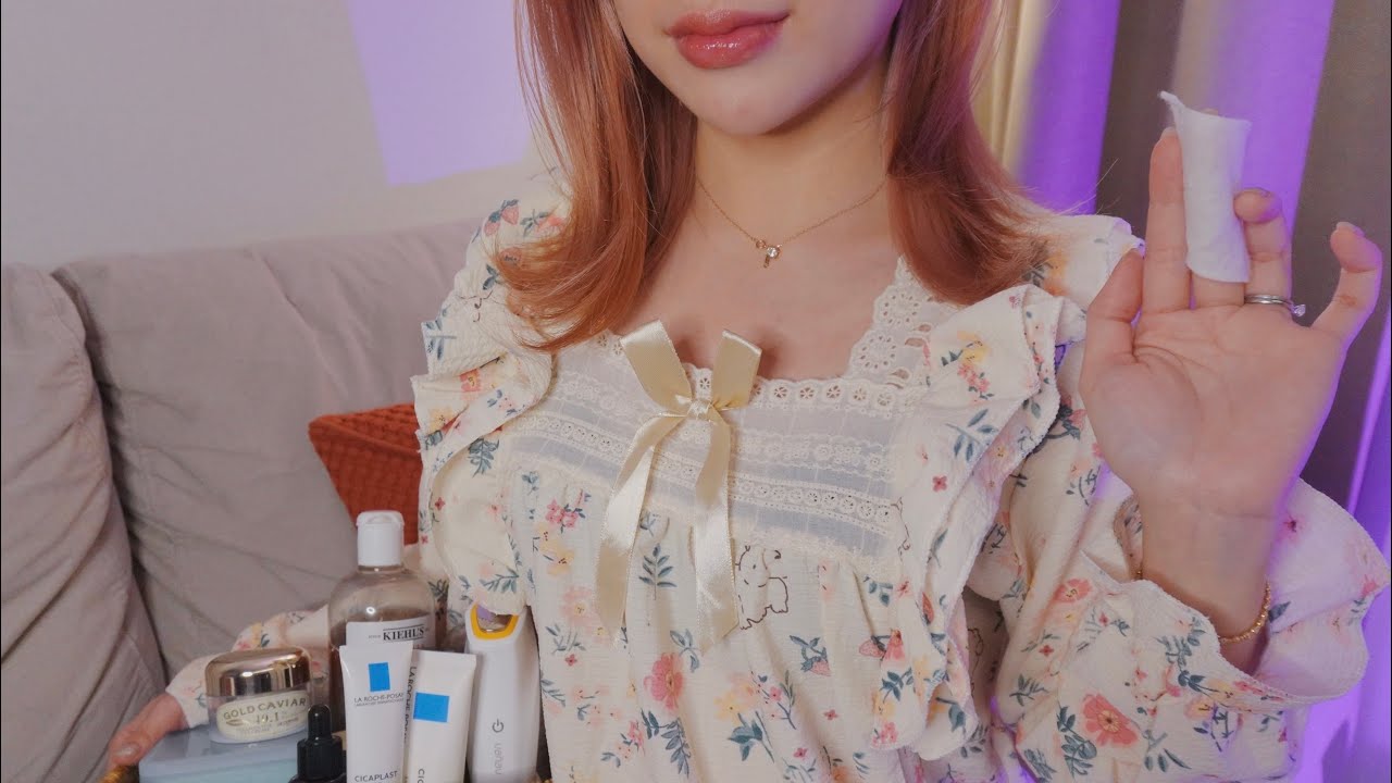 ASMR 룸메이트한테 스킨케어해주기ㅣRoomate Makeup Removing and Skin Care RolePlay