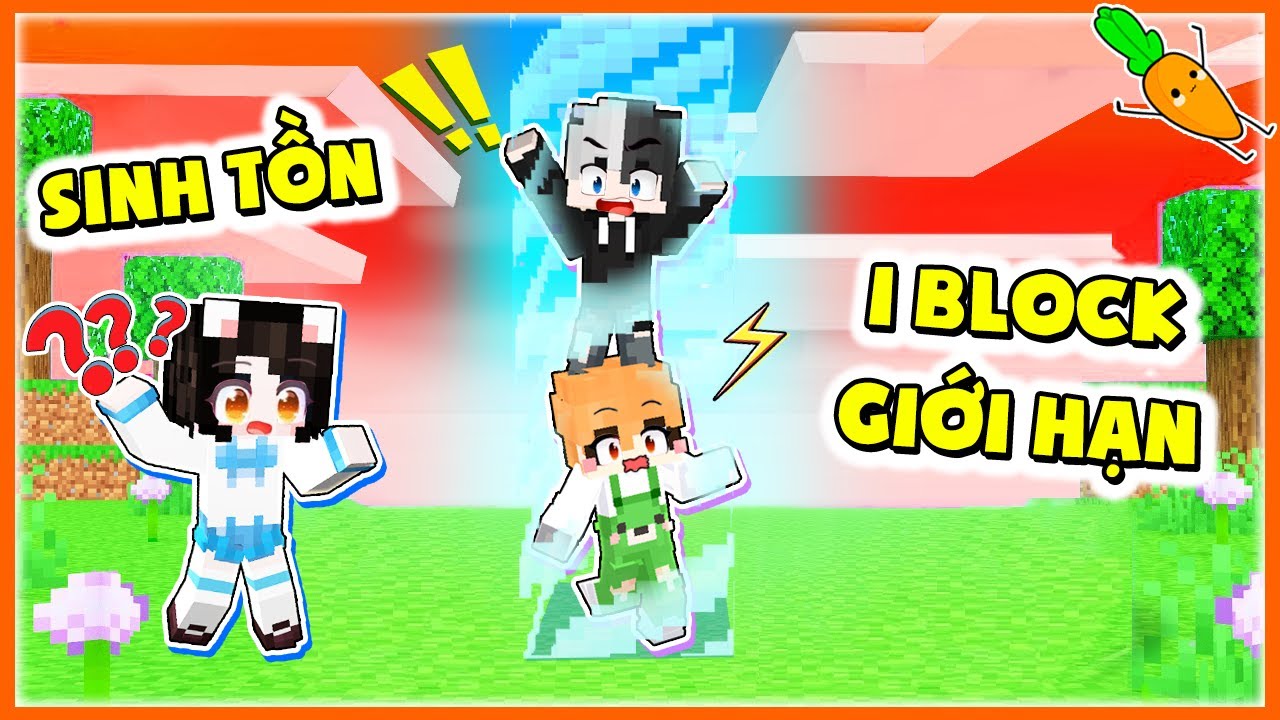 Kamui và Siro Thử Thách Sinh Tồn 1 BLOCK Bị Giới Hạn trong Minecraft