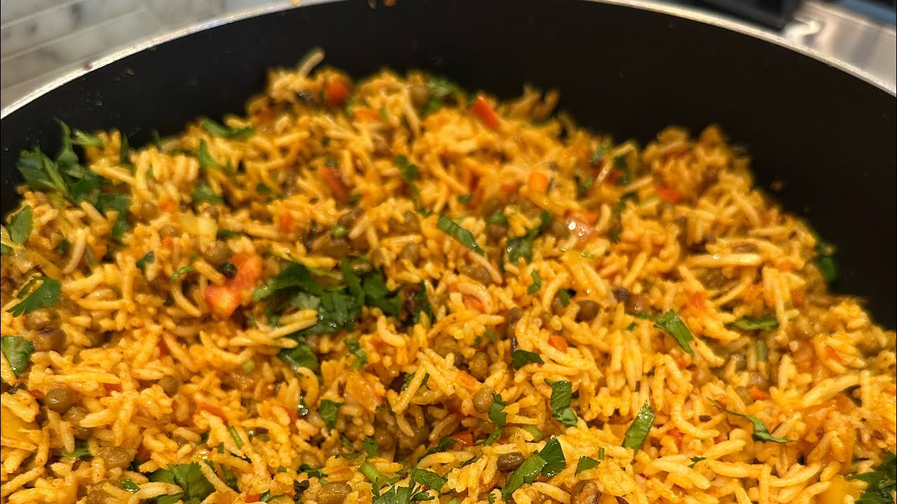 🥗 Sprouted Moong (Green Gram) Pulao Recipe | Healthy Veg Rice for Family